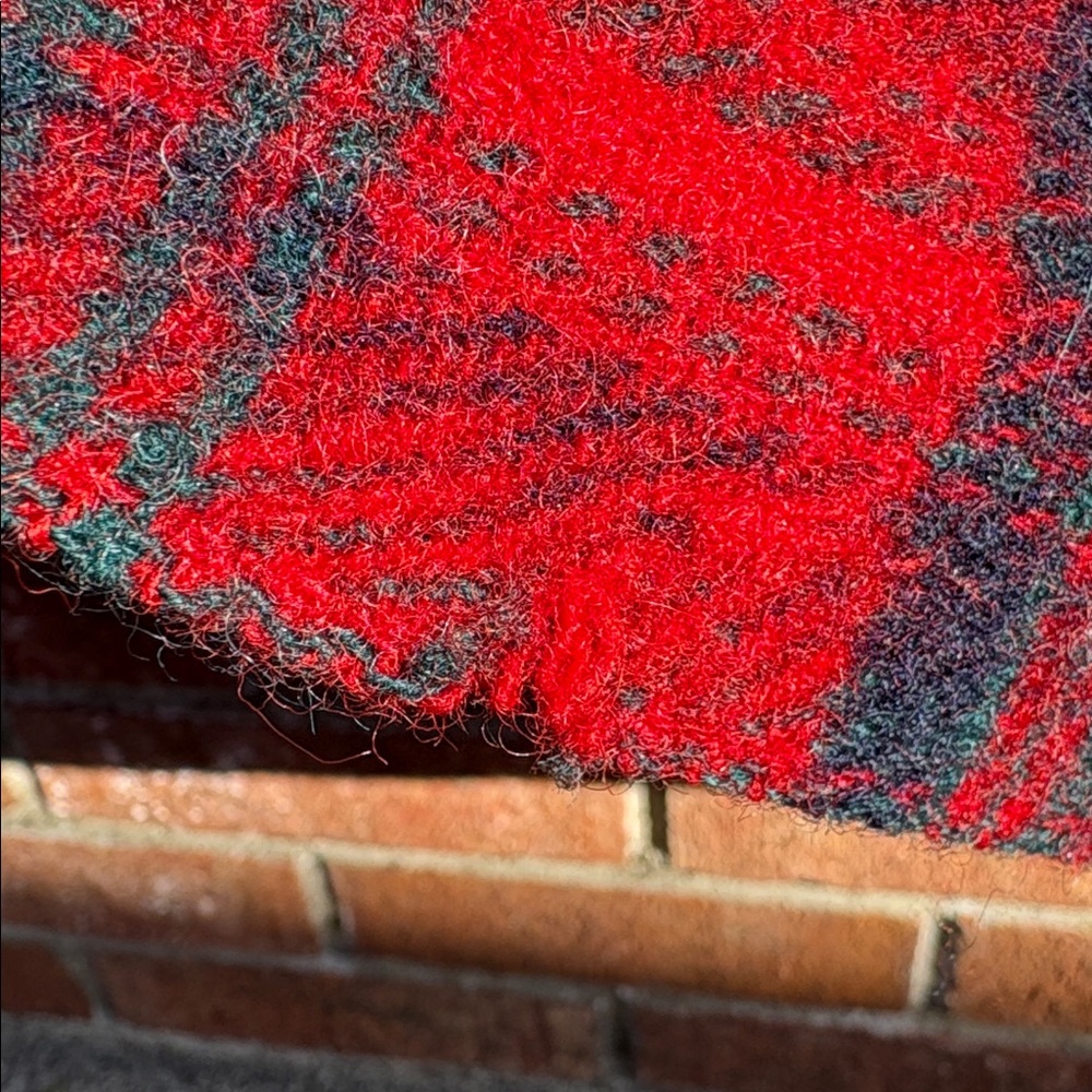 Vintage Pendleton Blanket Throw Red Navy Teal Grey Tartan plaid Virgin Wool READ - Picture 13 of 15